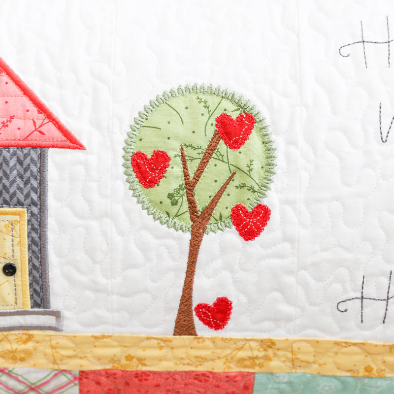 Make Yourself At Home Quilt, Machine Embroidery Pattern