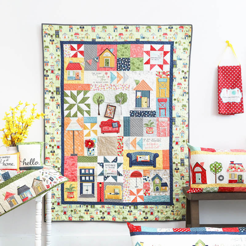 Make Yourself At Home Quilt, Machine Embroidery Pattern