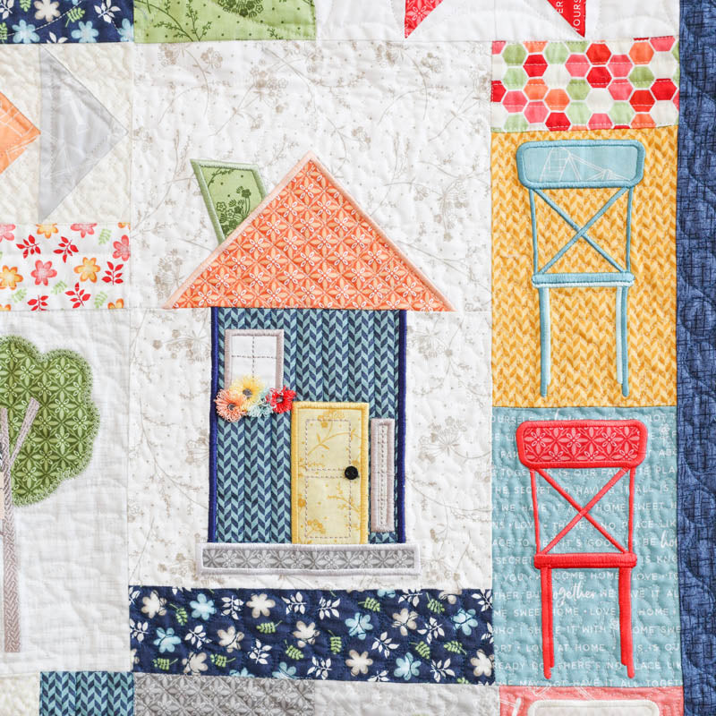 Make Yourself At Home Quilt, Machine Embroidery Pattern