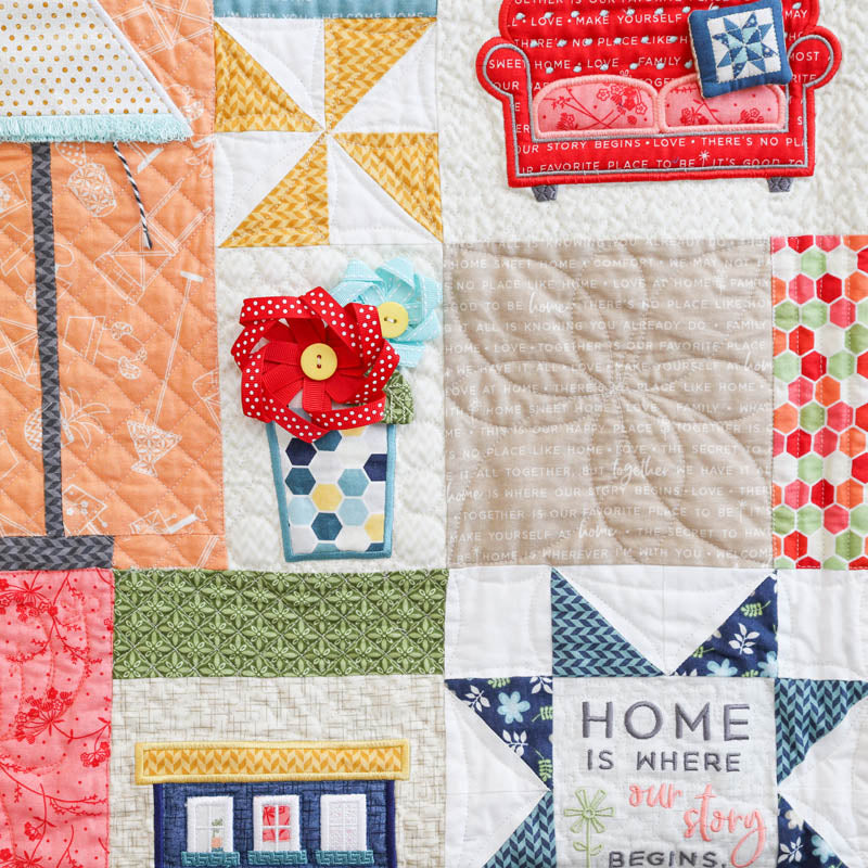 Make Yourself At Home Quilt, Machine Embroidery Pattern