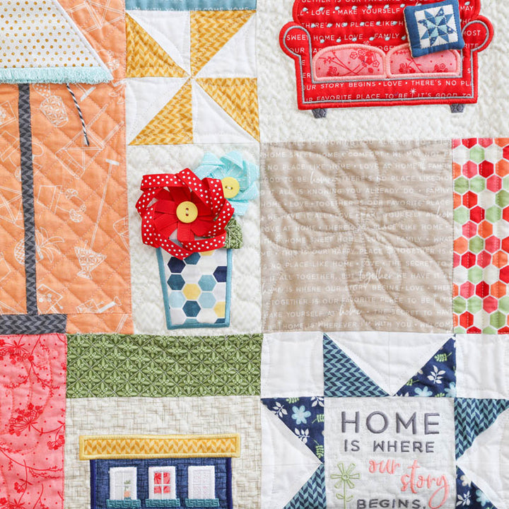 Make Yourself At Home Quilt, Machine Embroidery Pattern