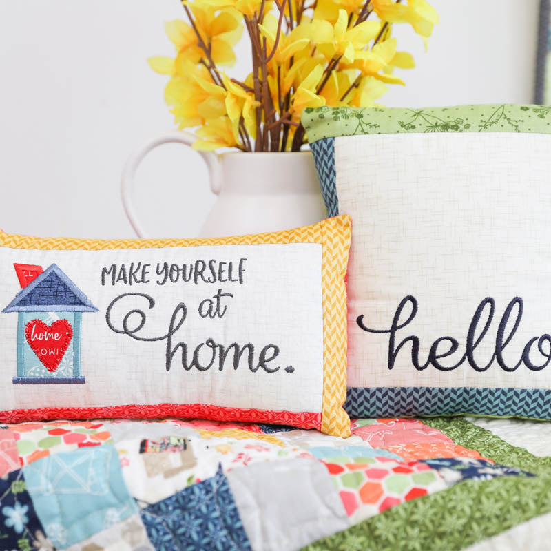 Make Yourself At Home Quilt, Machine Embroidery Pattern
