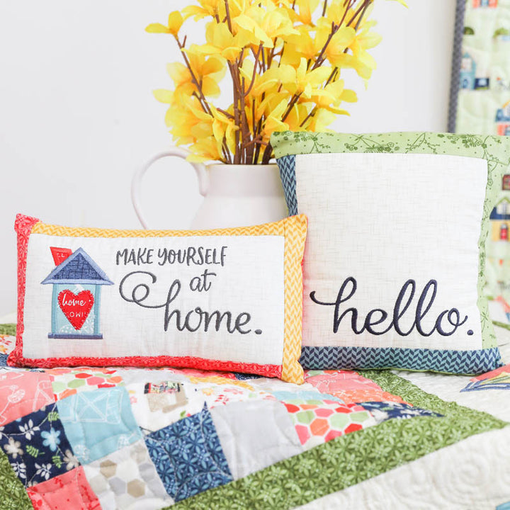 Make Yourself At Home Quilt, Machine Embroidery Pattern