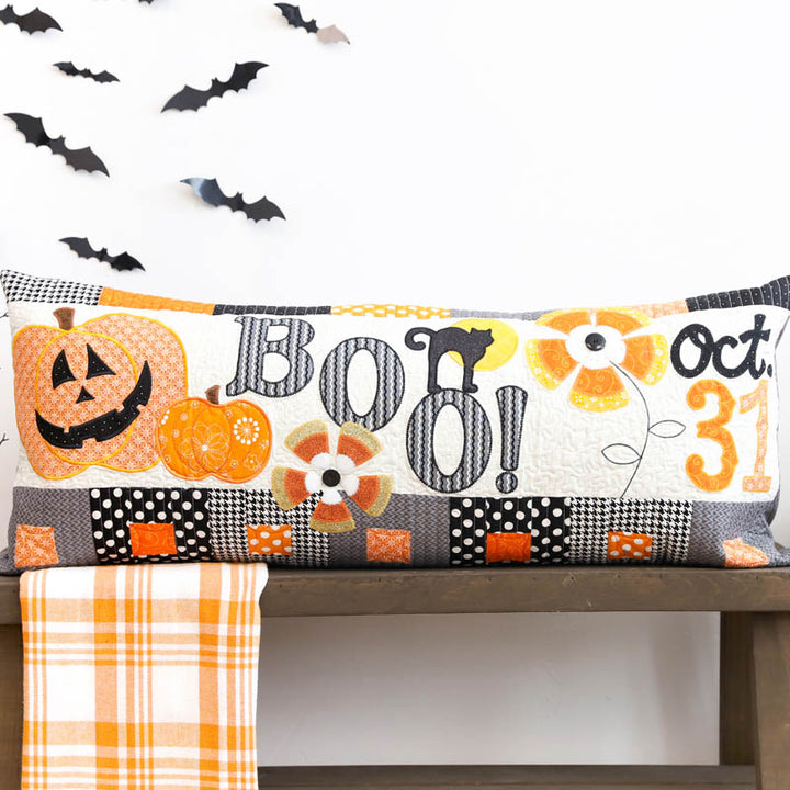 Halloween Boo Bench Pillow (Digital Download)