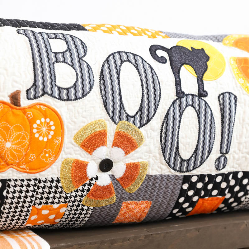 Halloween Boo Bench Pillow (Digital Download)