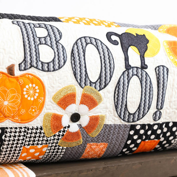 Halloween Boo Bench Pillow (Digital Download)