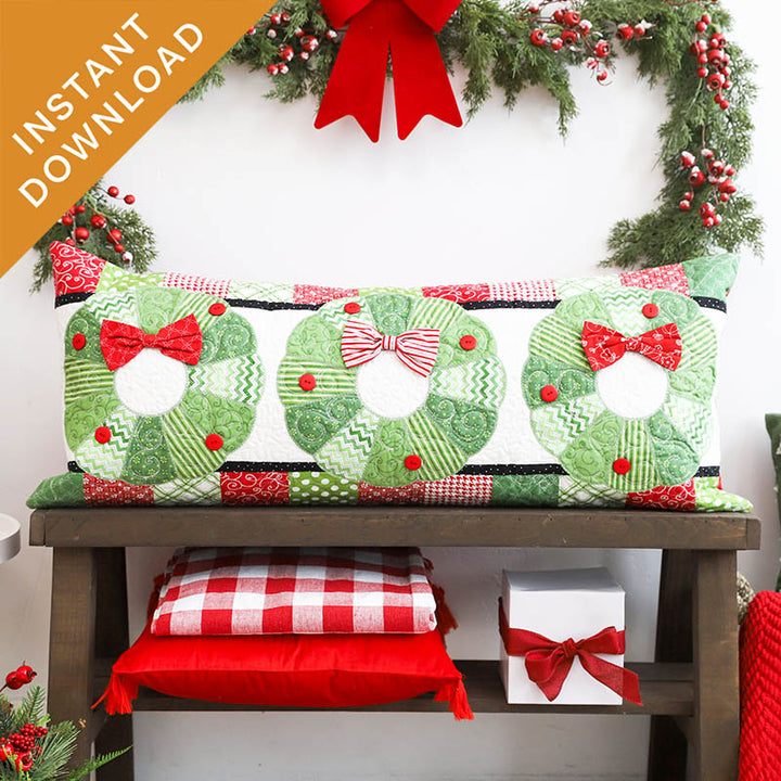 Deck the Halls Bench Pillow (Digital Download)