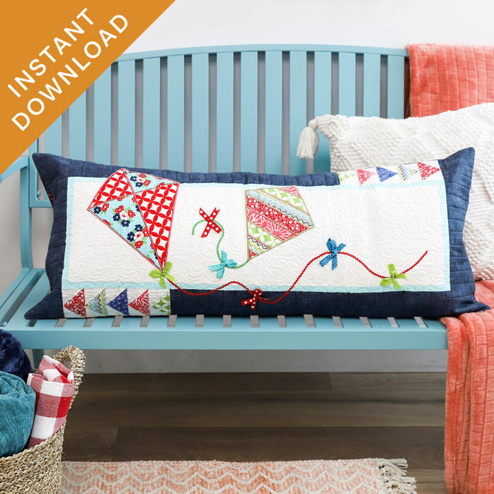 Let's Go Fly A Kite Bench Pillow