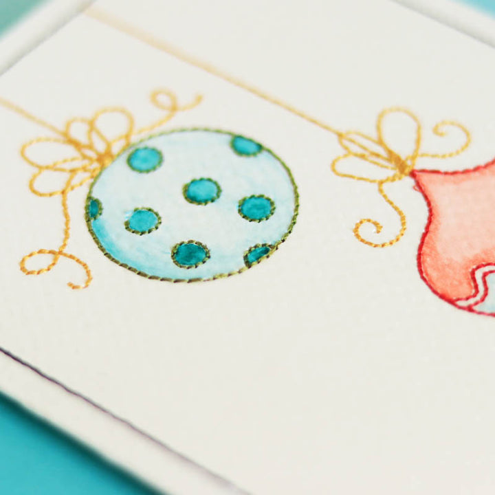 Embroidered Cards: Watercolor Wishes