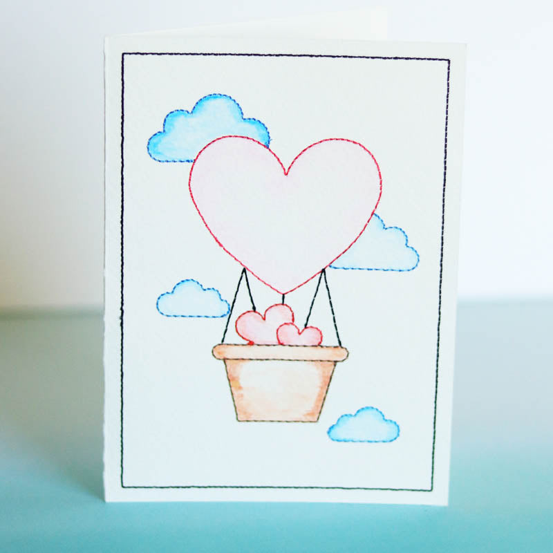 Embroidered Cards: Watercolor Wishes