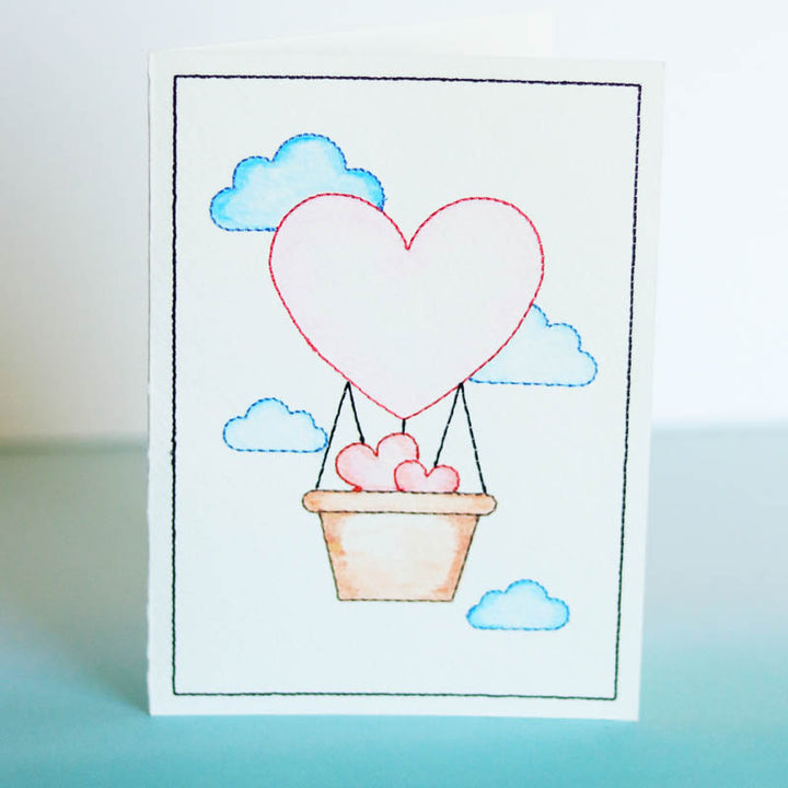 Embroidered Cards: Watercolor Wishes