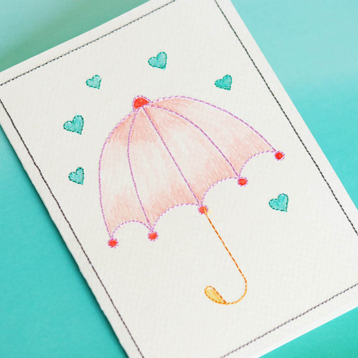 Embroidered Cards: Watercolor Wishes