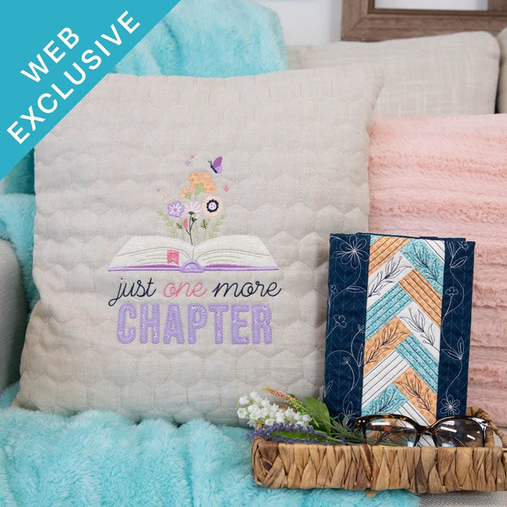 Petals & Prose Book Cover + Bonus Designs - Machine Embroidery Project Kit