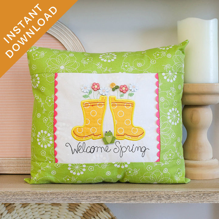 Welcome Spring Pillow (Digital Download)