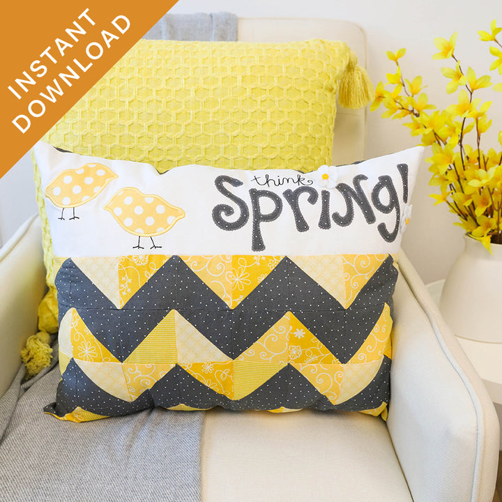 Think Spring Pillow (Digital Download)