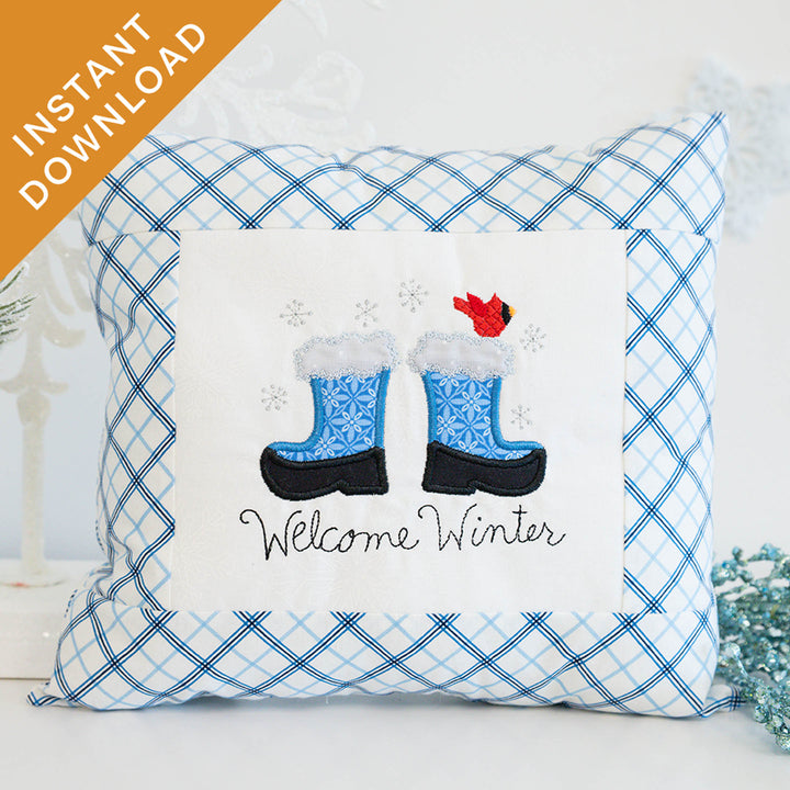Welcome Winter Pillow (Digital Download)