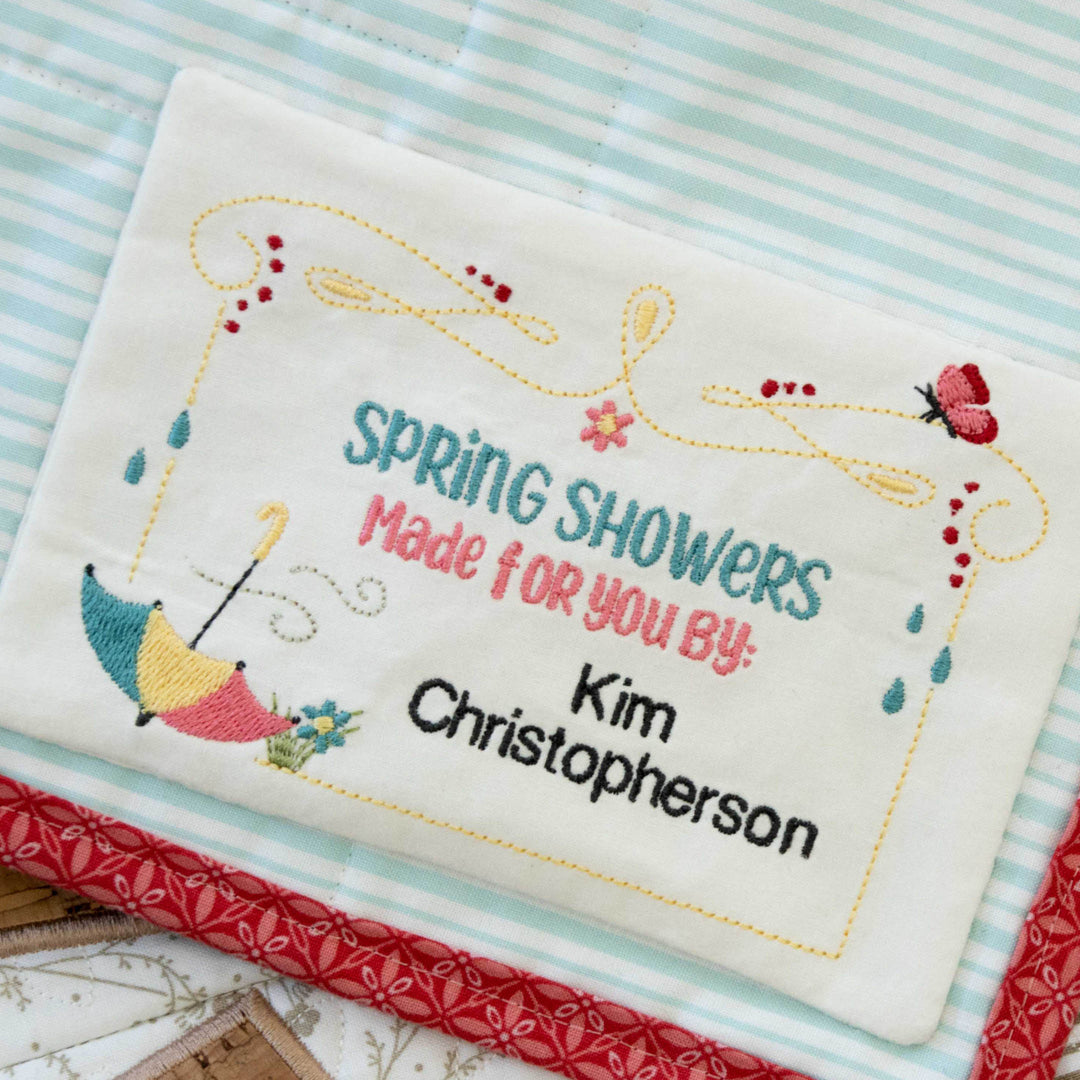 Spring Showers Quilt Label (Digital Download)
