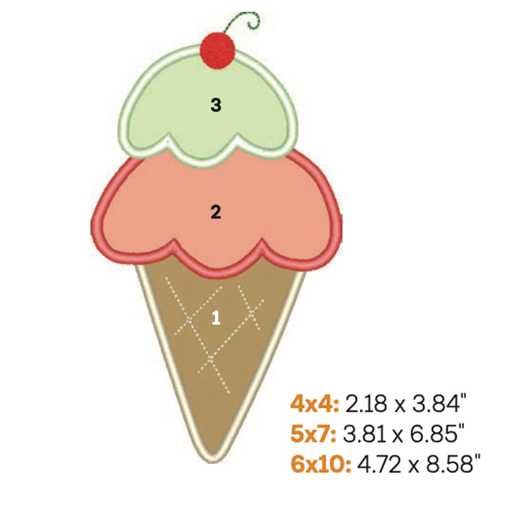 Ice Cream Applique 2 (Digital Download)