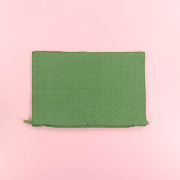 Green Quilted Pillow Cover Blank