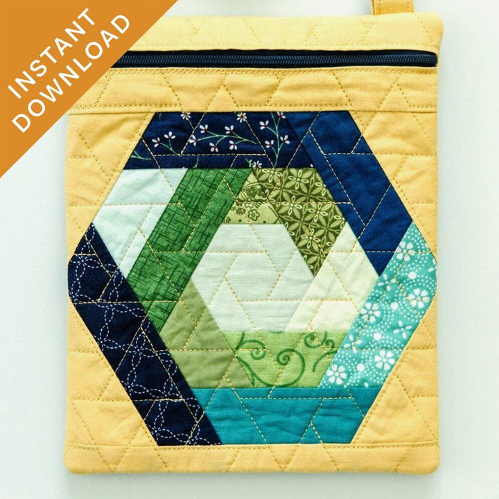 Hexagon Log Cabin Crossbody Bag | Download