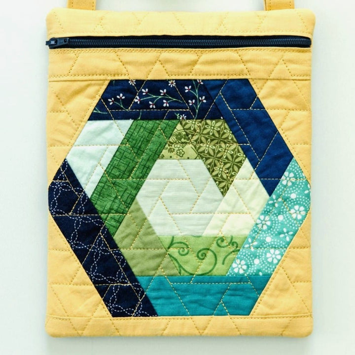 Hexagon Log Cabin Crossbody Bag