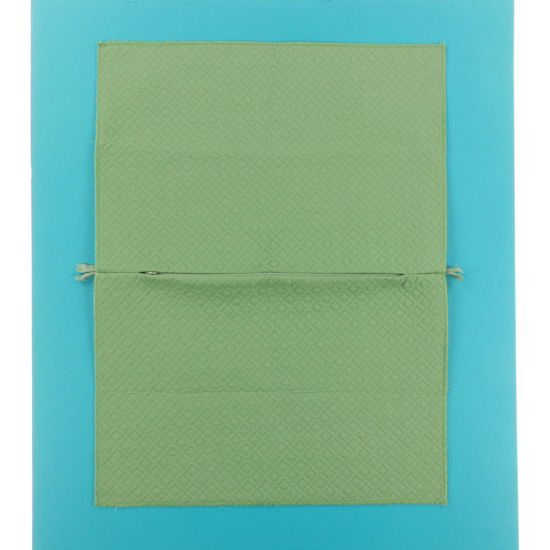 Green Quilted Pillow Cover Blank