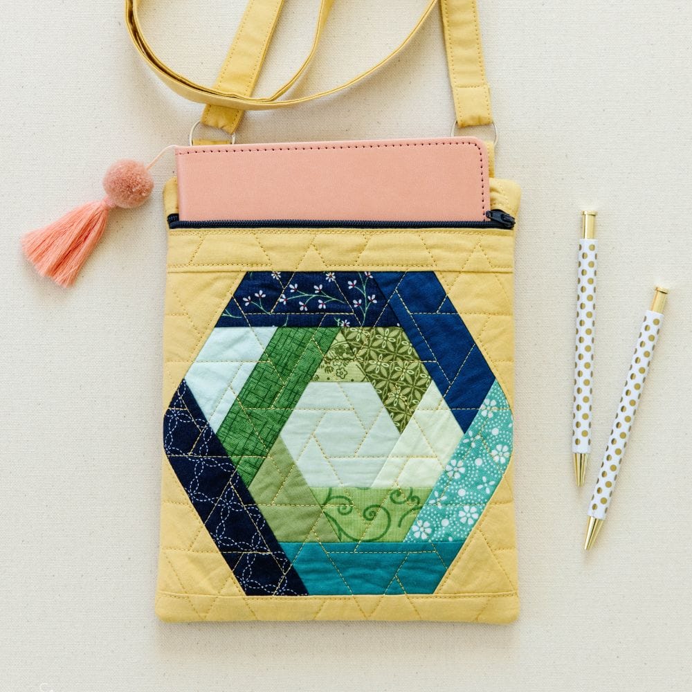 Hexagon Log Cabin Crossbody Bag | Download