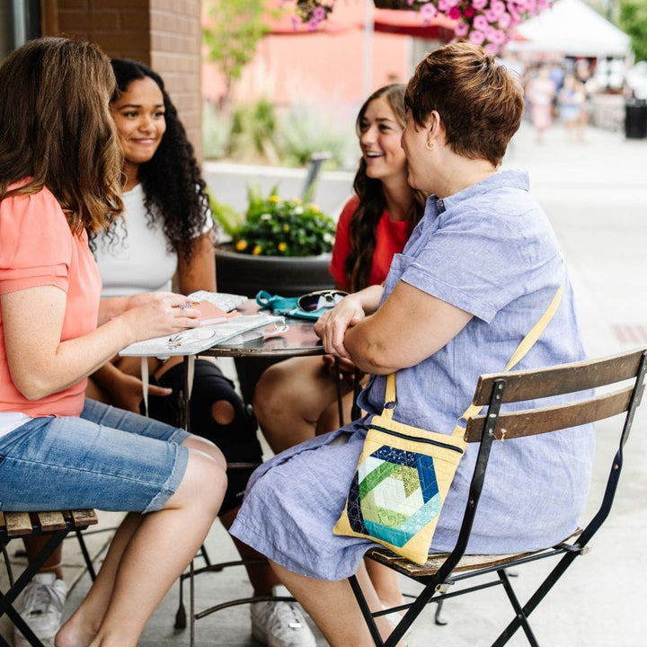 Hexagon Log Cabin Crossbody Bag