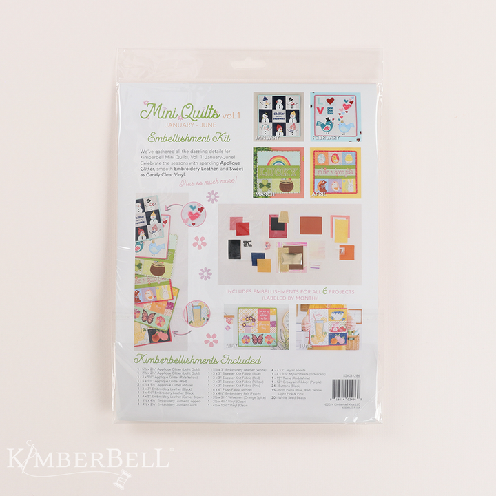 Mini Quilts, Vol. 1: Jan - June Embellishment Kit