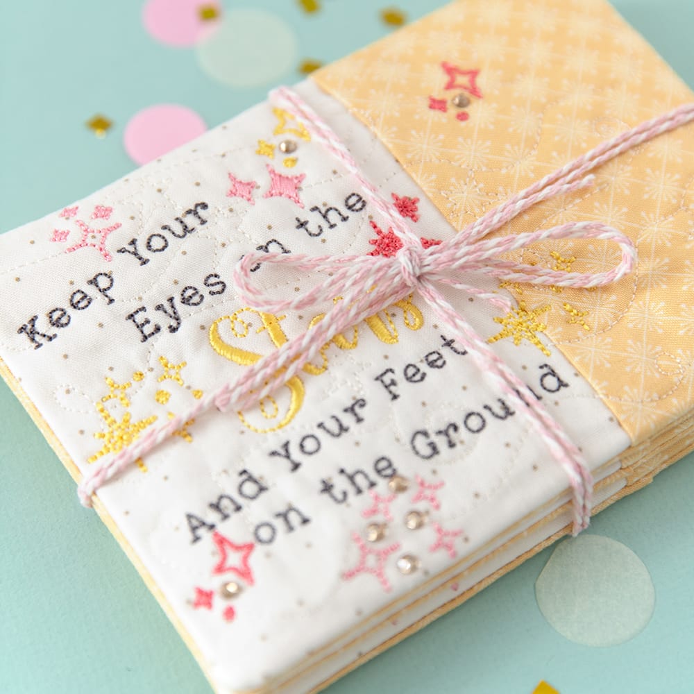 Mug Rug Embroidery Designs Vol. 6 stars