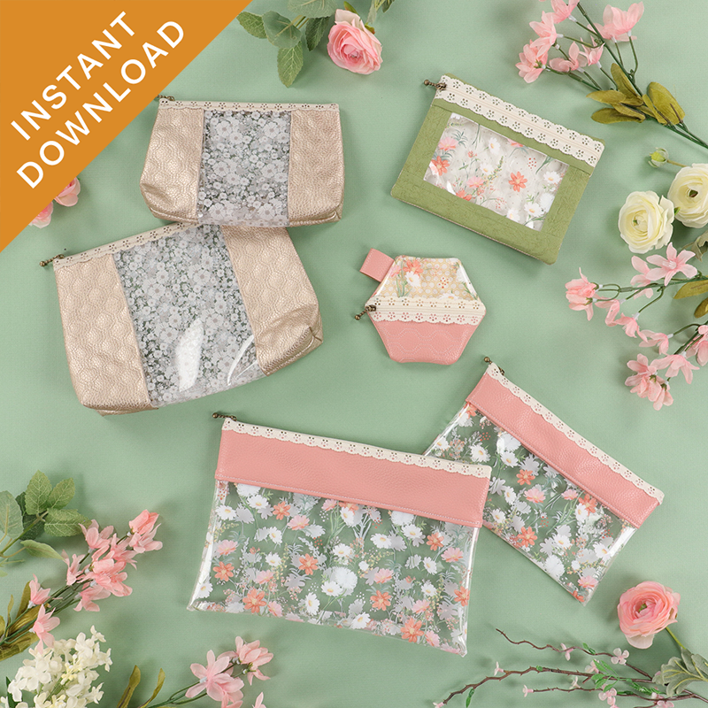 Peek-A-Bloom Zipper Pouches (Digital Download)