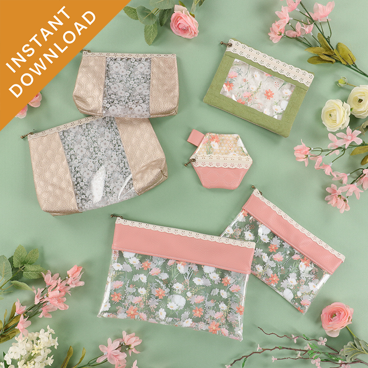 Peek-A-Bloom Zipper Pouches (Digital Download)
