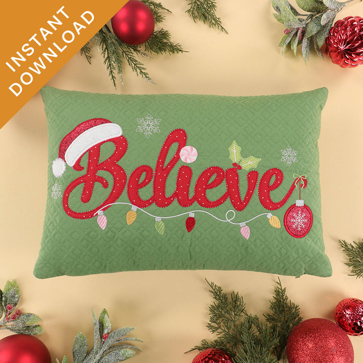 Believe Applique Large Scale Design (Digital Download)