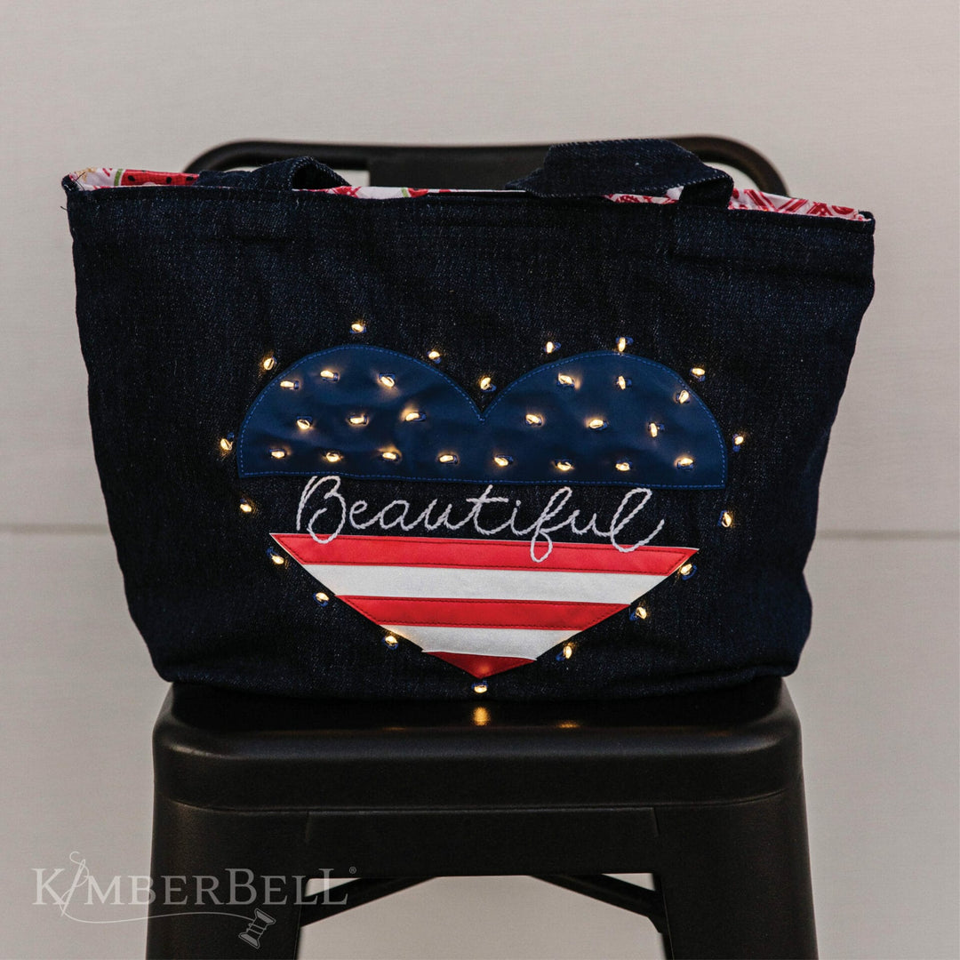 Red White and Bloom Bag