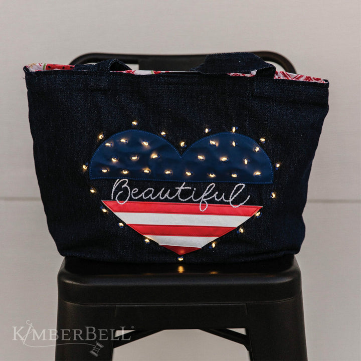 Red White and Bloom Bag