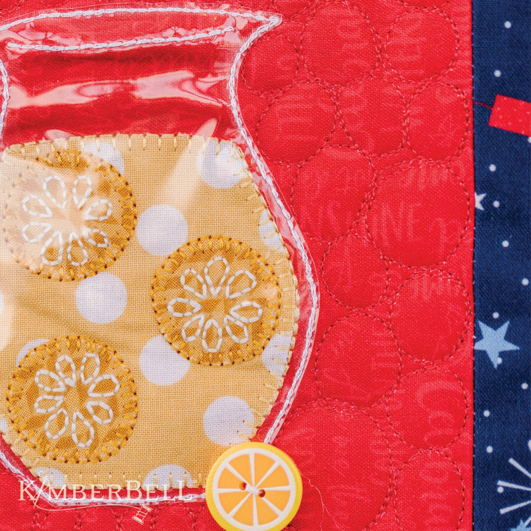 Red White and Bloom Quilt, Sewing