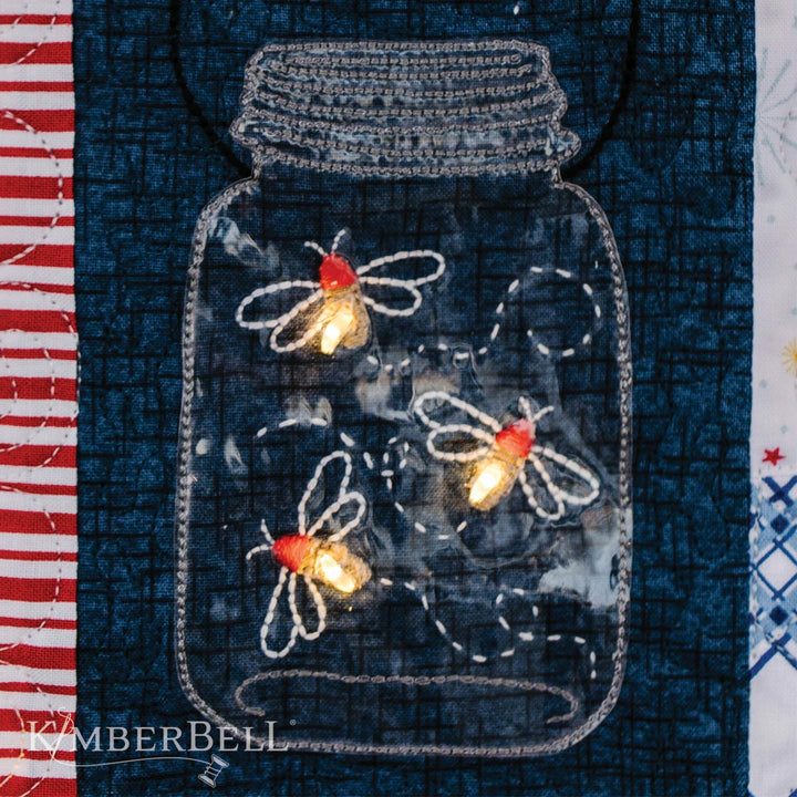 Red White and Bloom Quilt, Sewing