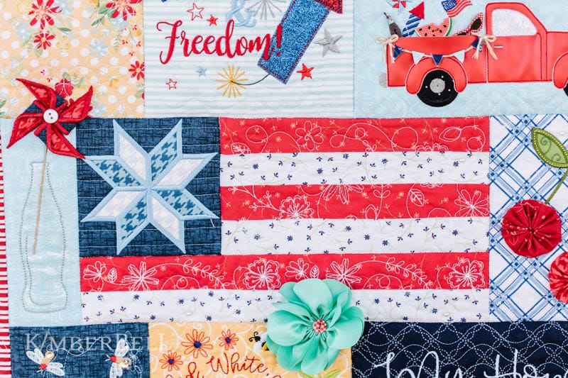 Red White and Bloom Quilting Bundle