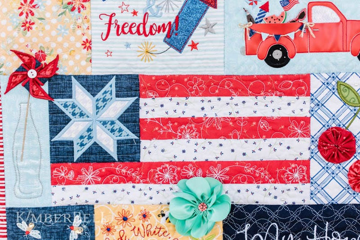 Red White and Bloom Quilting Bundle