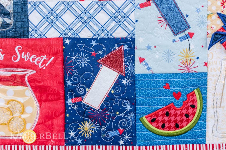 Red White and Bloom Quilting Bundle