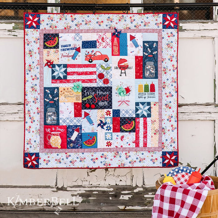 Red White and Bloom Quilt