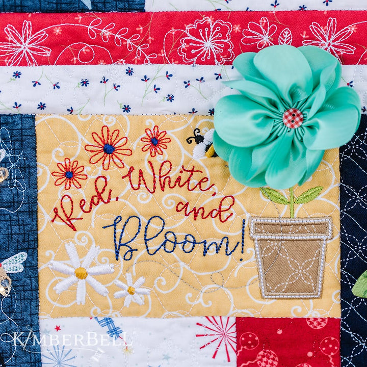 Red White and Bloom Quilt