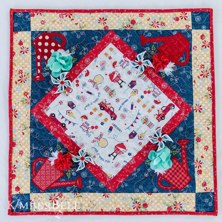 Red White and Bloom Table Topper