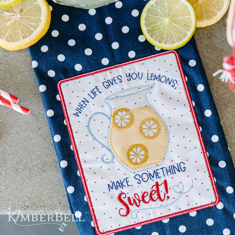 Red White and Bloom Tea Towel