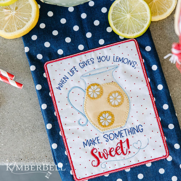 Red White and Bloom Tea Towel