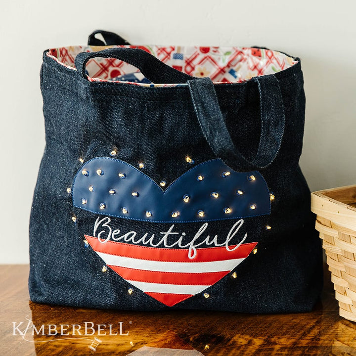Red White and Bloom Bag