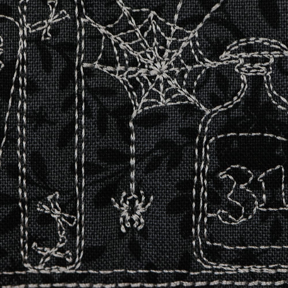 Halloween border 4 background quilting design spider