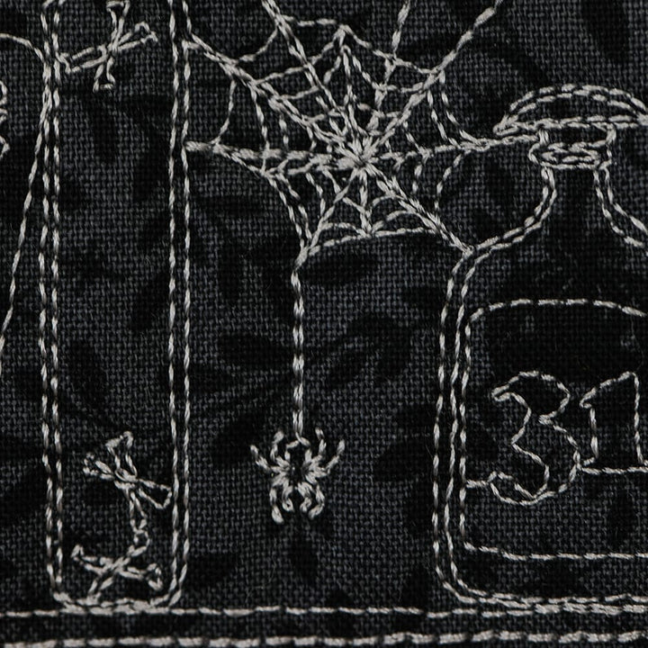 Halloween border 4 background quilting design spider