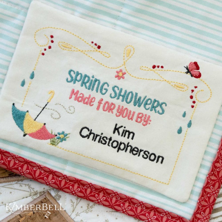 Spring Showers Quilt Label