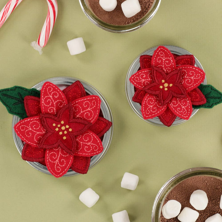 Poinsettia Jar Topper